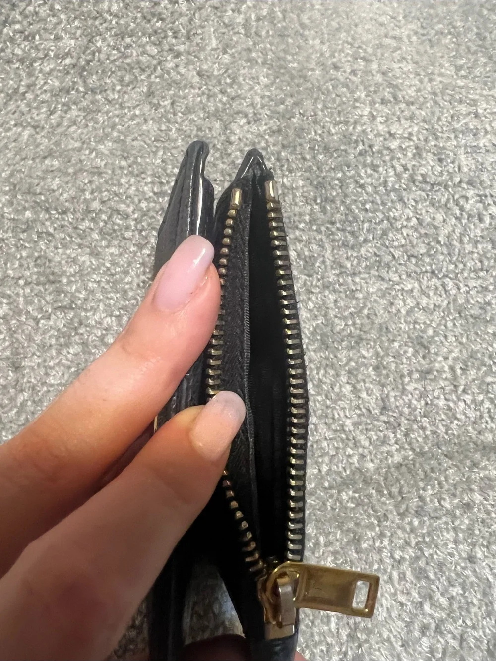 Saint Laurent YSL Black Quilted Leather Wallet with Gold Logo